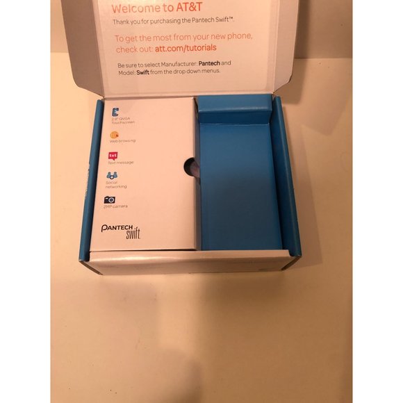 Pantech Swift P6020 Purple (AT&T) 3G Keyboard Cell Phone Touch w/Box - Picture 6 of 7